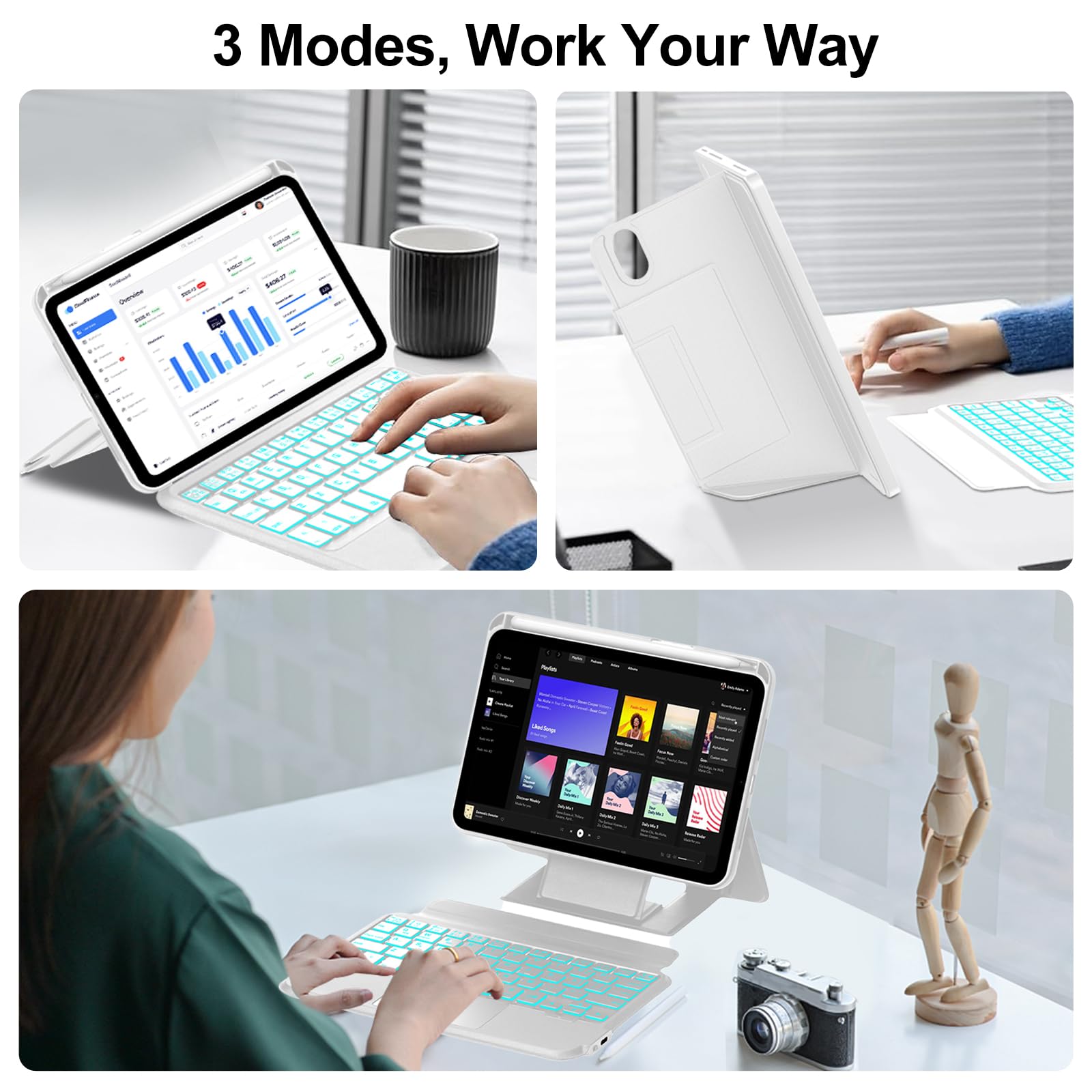 Amazon.com: Keyboard Case for iPad Mini A17 Pro (7th) 2024 & iPad